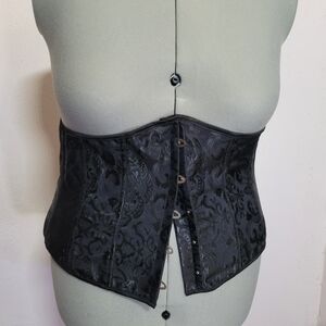Elegant Black Brocade Waist Cincher